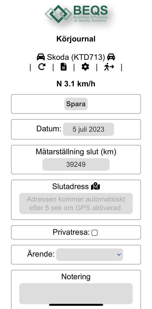 Körjournal